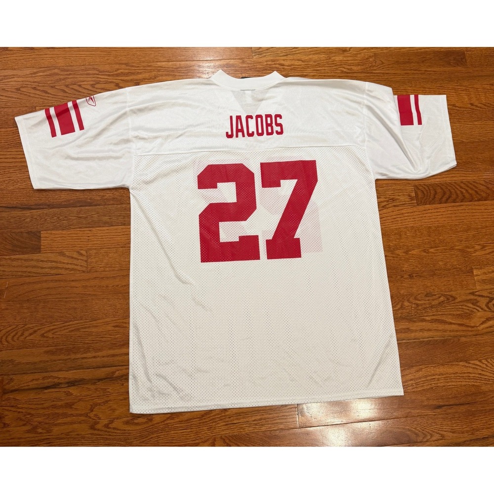 Reebok NFL New York Giants Brandon Jacobs #27 Football Jersey Mens XL White
